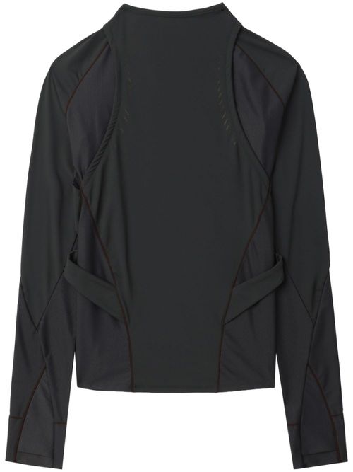 Stretch-design track top - Grey