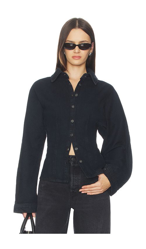 AGOLDE Devon Shirt in Blue. M. Also in