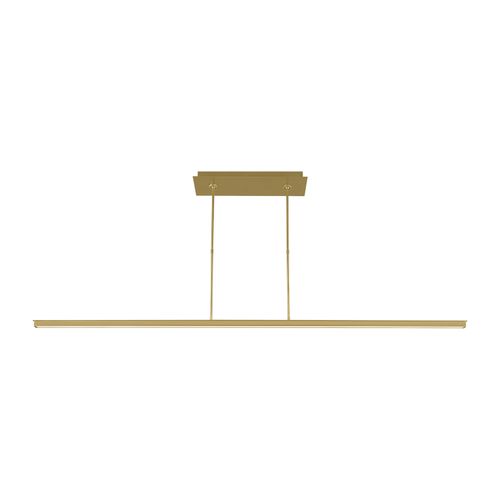 Natural Brass LED Linear Suspension from the Stagger Collection