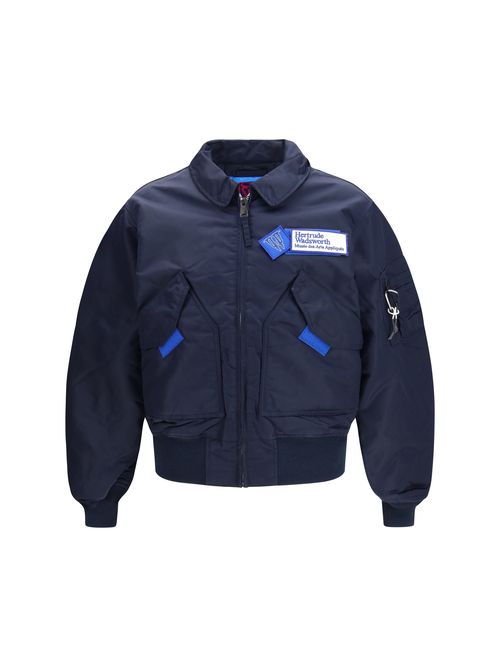 Flight Nylon Bomber Jacket — Navy