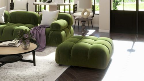 Jennifer Taylor Home Marcel Ottoman, Olive Green