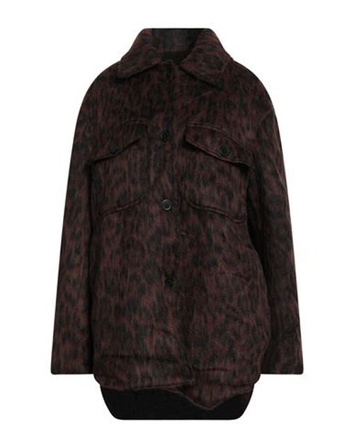 Woman Coat Chocolate brown Size 6 Virgin Wool, Alpaca wool, Polyamide
