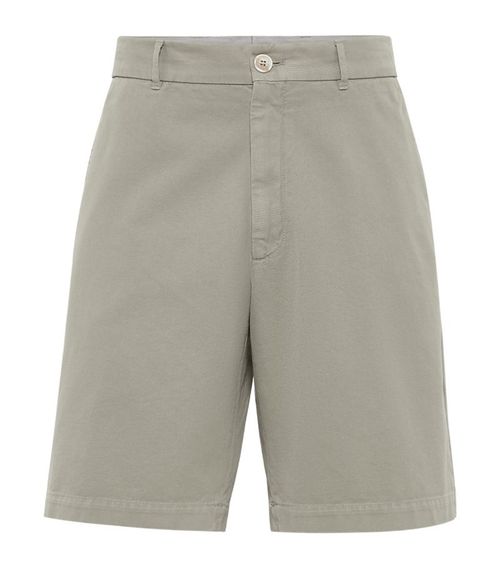 브루넬로 쿠치넬리 남성 Garment-Dyed Bermuda Shorts