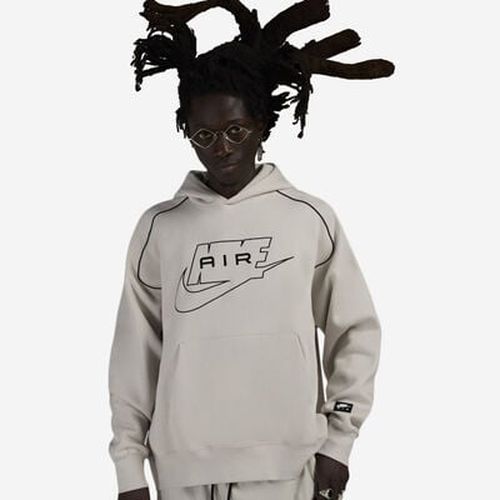 Men's Air Fleece Pullover Hoodie in cream