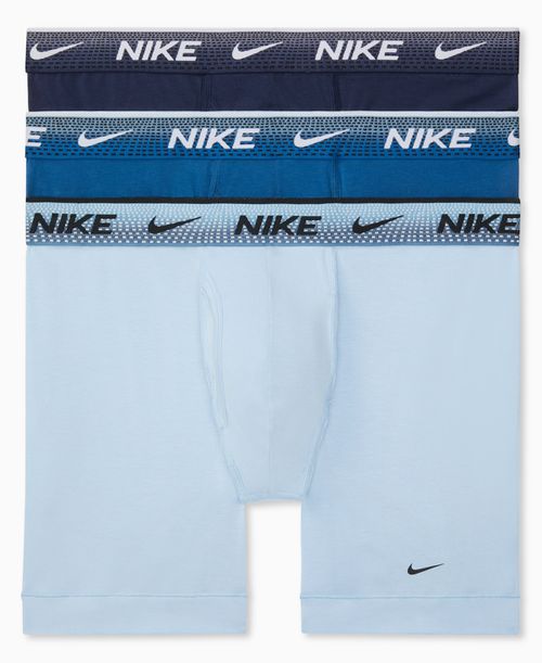 Men's Dri-fit Essential Cotton Stretch Boxer Briefs, 3-Pack - Light Armory Blue/ Court Blue/ Obsidian