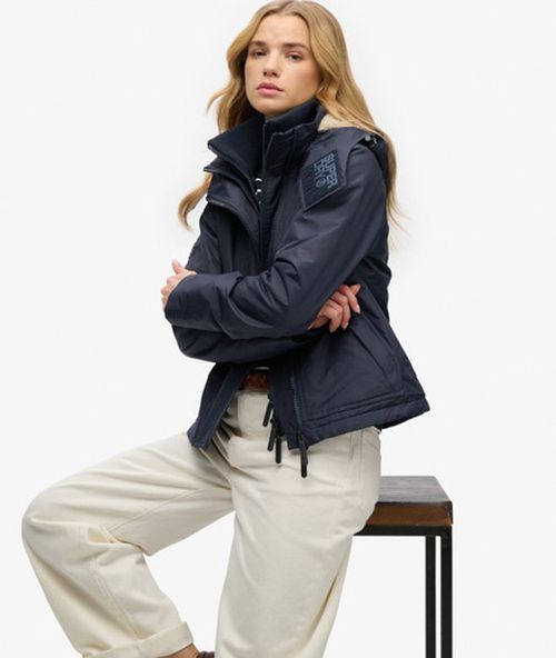 Superdry Women's Hooded Arctic Windcheater Jacket Navy
