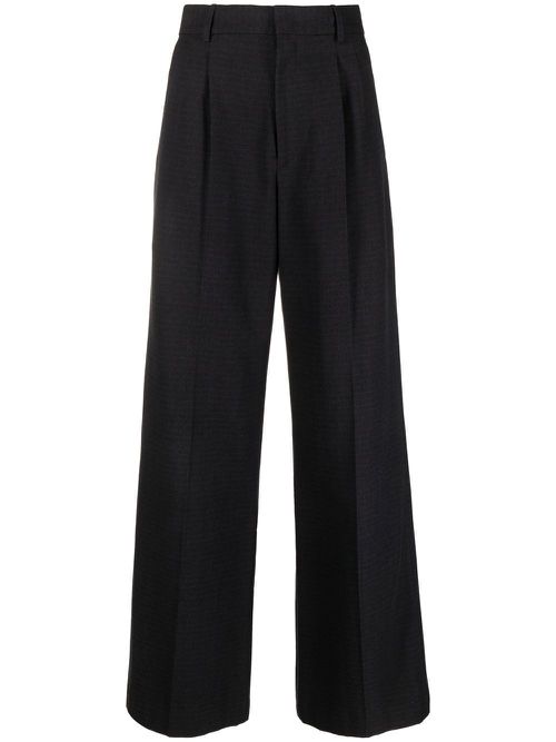 High-waisted wide-leg trousers - Blue