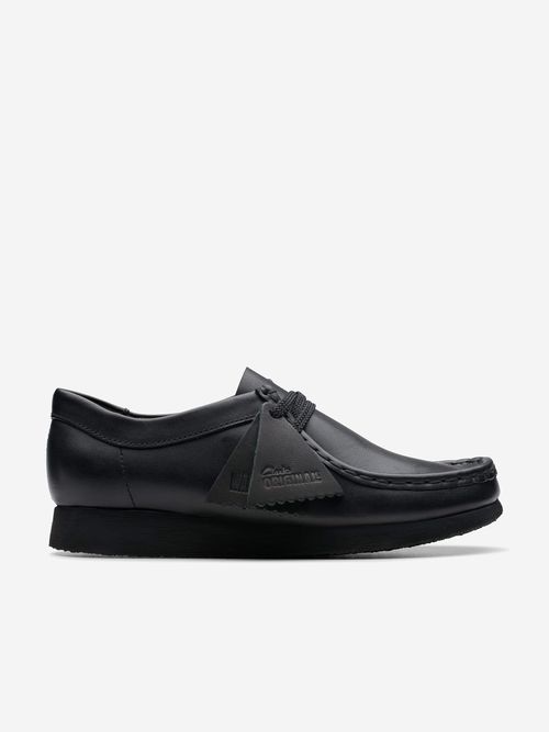 Kids Leather Wallabee Shoes in Black EU 40 UK 7 By Childsplay Clothing