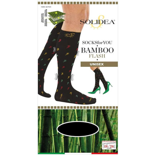 Solidea Socks For You Bamboo Flash Knee-highs 18 24 mmHg Black