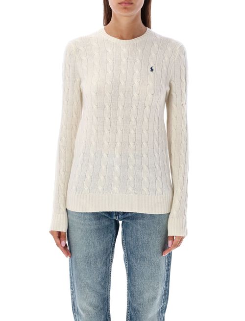 Cable Knit Sweater with Ribbed Trims - Size S