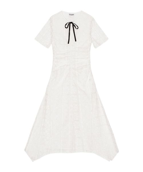 White Broderie Anglaise Long Dress