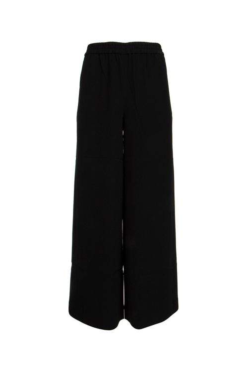 Fluid Triacetate Blend Trousers — Black