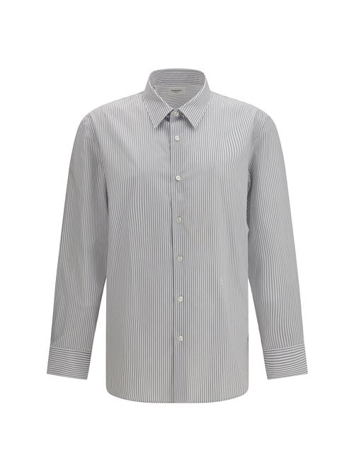 Striped Cotton Shirt — Beige