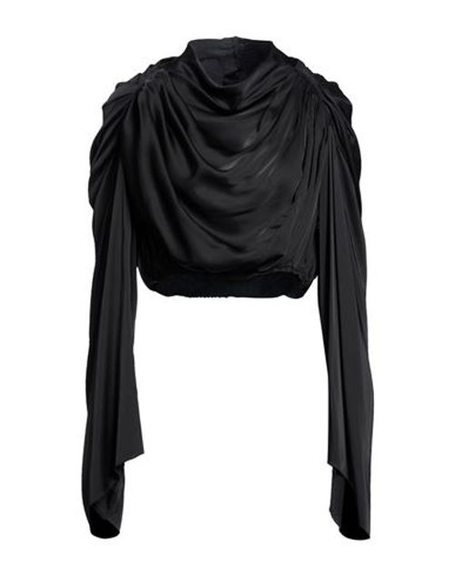 Woman Top Black Size 4 Acetate, Viscose