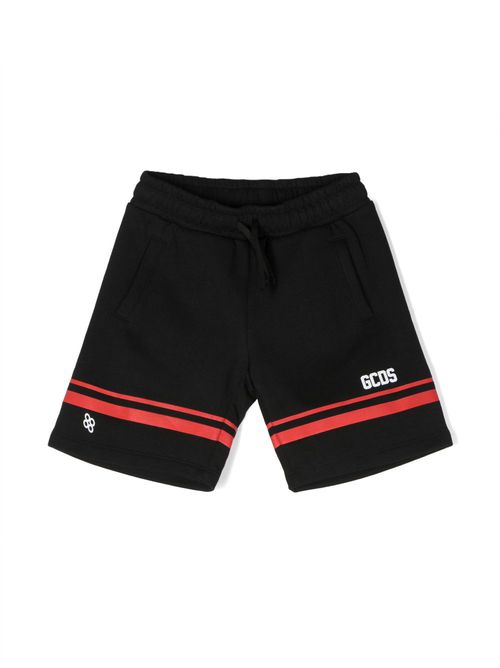 Logo-print cotton shorts - Black