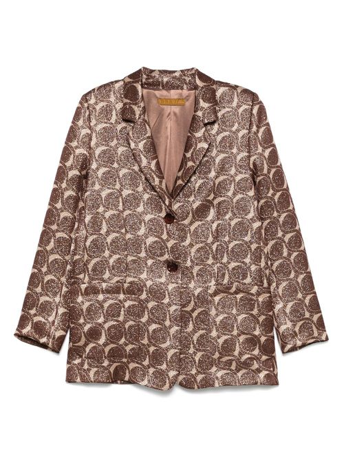 Single-breasted blazer - Brown
