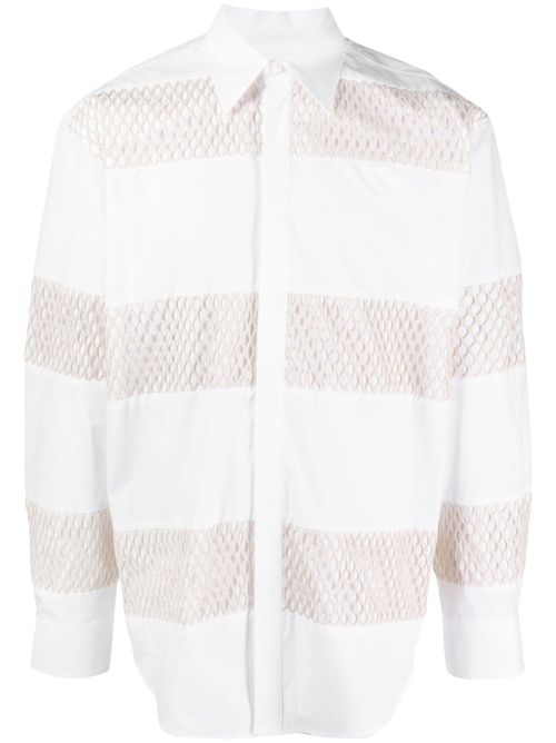 Striped organic-cotton shirt - White