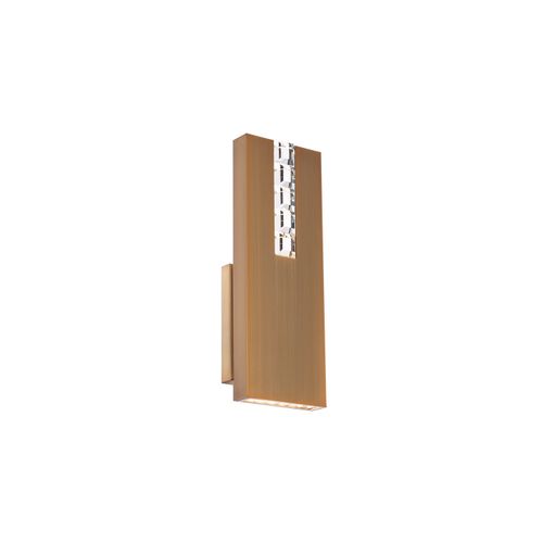 Helios 1-Light LED Wall Sconce in Aged Bra