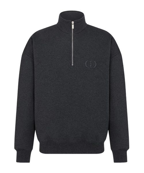 Homme High Neck Zip Detailed Sweatshirt
