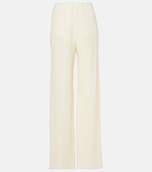 Zoagli cotton and silk-blend straight pants