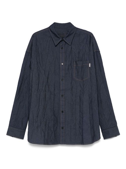 Juun.J crease-effect shirt - Blue
