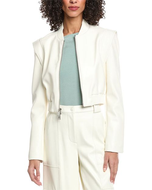 Doreen Vegan Leather Bomber Jacket