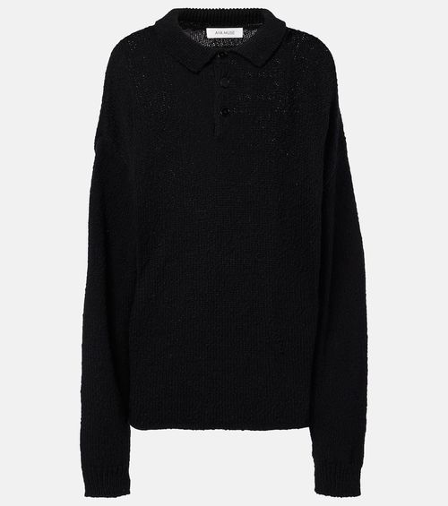 Oversized cotton polo sweater