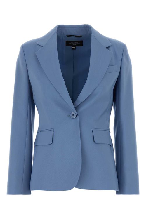 Light-blue Wool Lamine Blazer