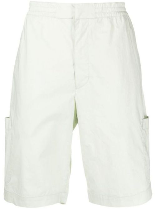 Elasticated-waist cotton bermuda shorts