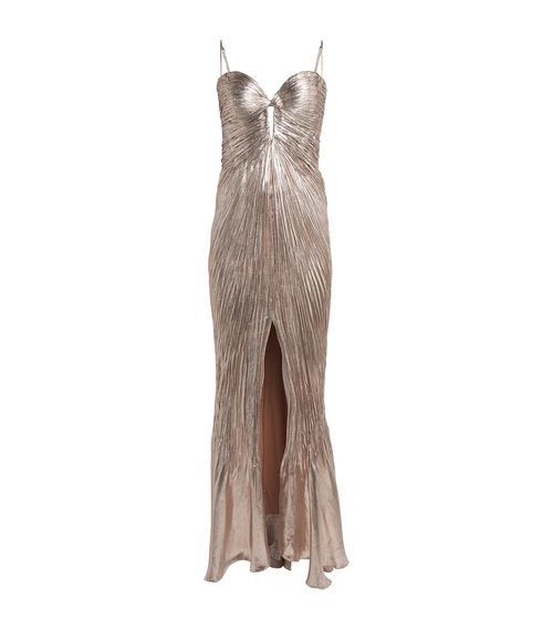 Metallic Silk Mirren Maxi Dress