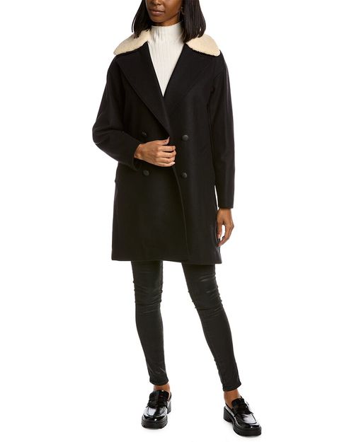 Mina Cocoon Wool-Blend Coat