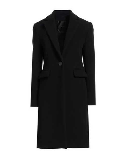 Woman Coat Black Size 2 Wool, Nylon