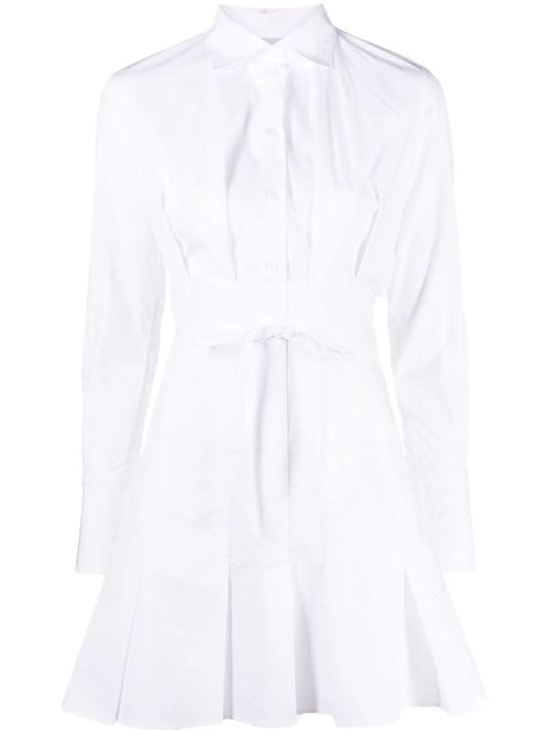White Cotton Mini Shirtdress