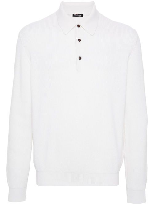 Knitted polo shirt - White