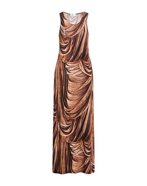 Woman Maxi dress Brown Size 6 Viscose, Elastane