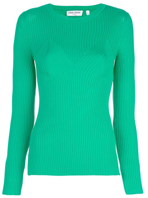 Ribbed sweater - Green