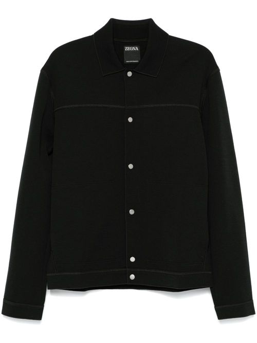 Jersey shirt jacket - Black