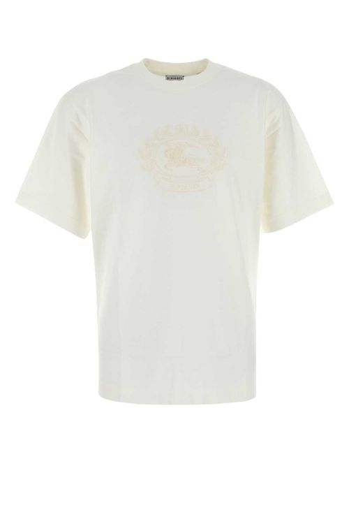 Embroidered Logo Cotton T-shirt — White