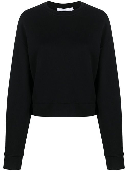 Logo-print cotton sweatshirt - Black