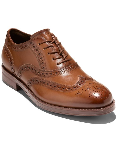 Men's Ledley Grand Wingtip Oxford Shoes - British Tan