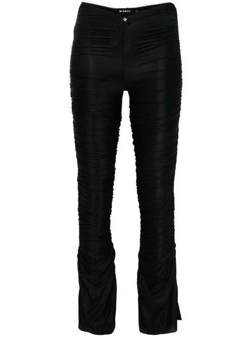 Draped-design trousers - Black