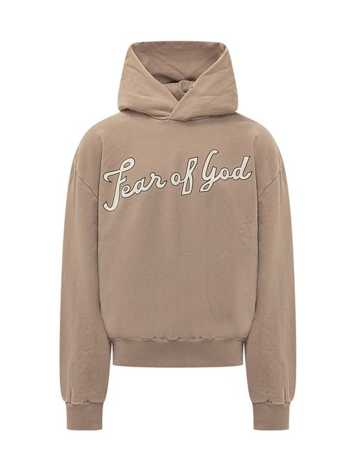 Beige Pearl Logo Hood Sweatshirt