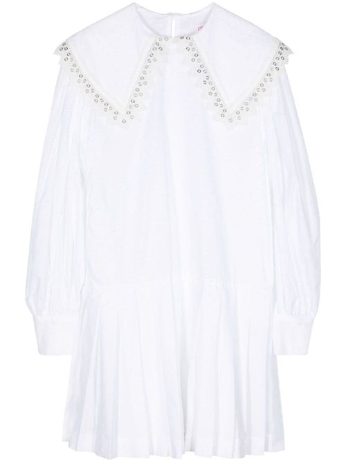 Babydoll cotton minidress - White