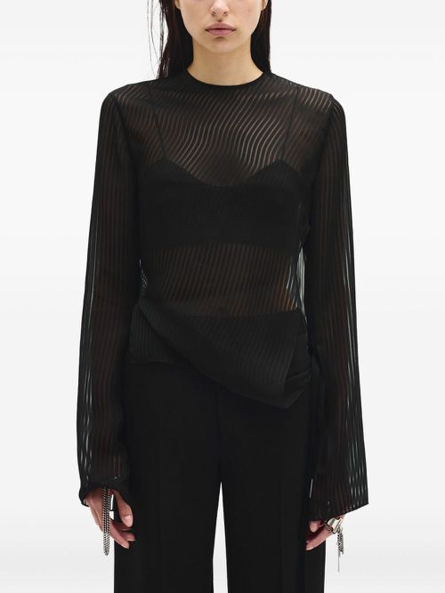 Benonia long-sleeve blouse - Black