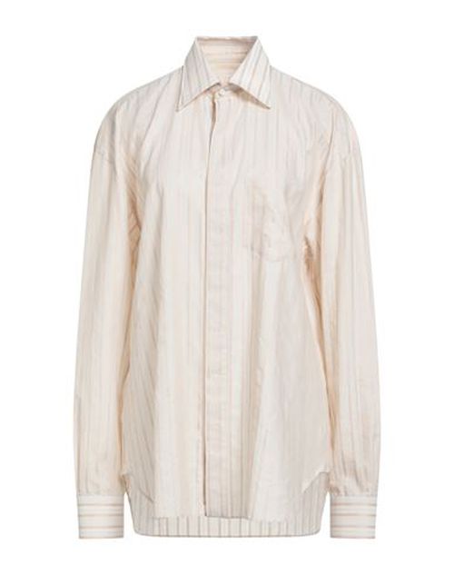 Woman Shirt Beige Size 14 Cotton, Linen