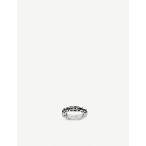 Mens Silver Filigree Sterling Silver and Zirconia Ring 58mm