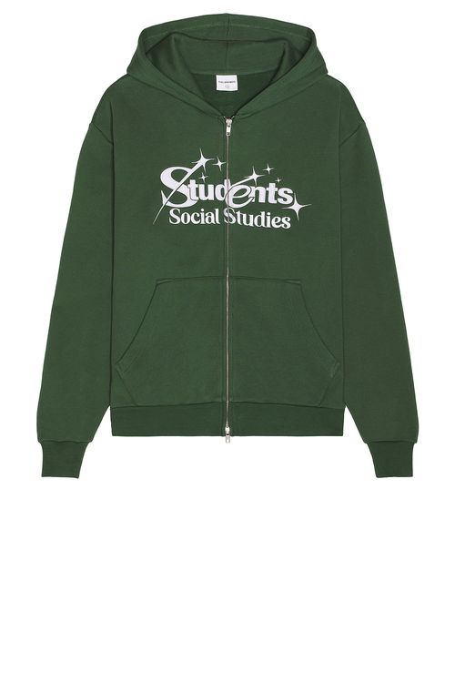 Students Golf Rising Stars Fleece Zip Hoodie in Dark Green