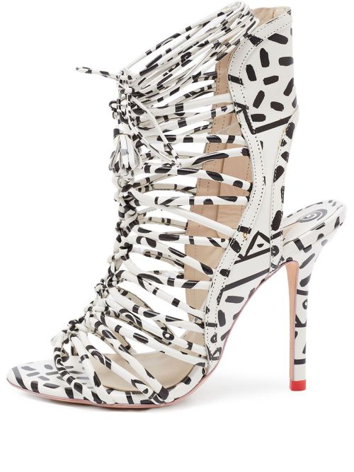 Pre-owned 110mm strappy sandals - White