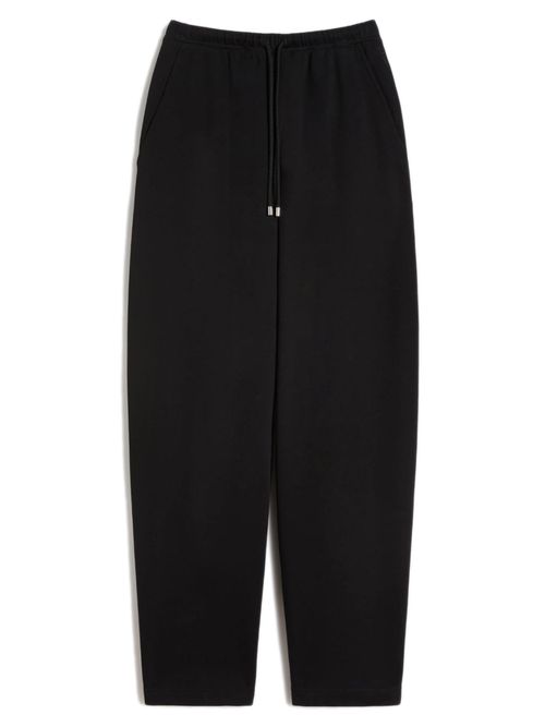 Sporty Drawstring Waist Pants with Slanted Side Pockets