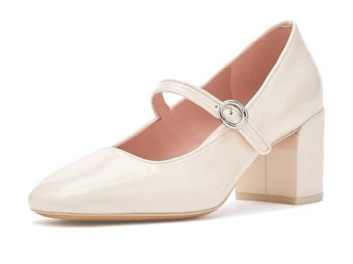 Kate spade new york Halo Crinkled Patent Leather Mary Jane High Heel Pump Cream